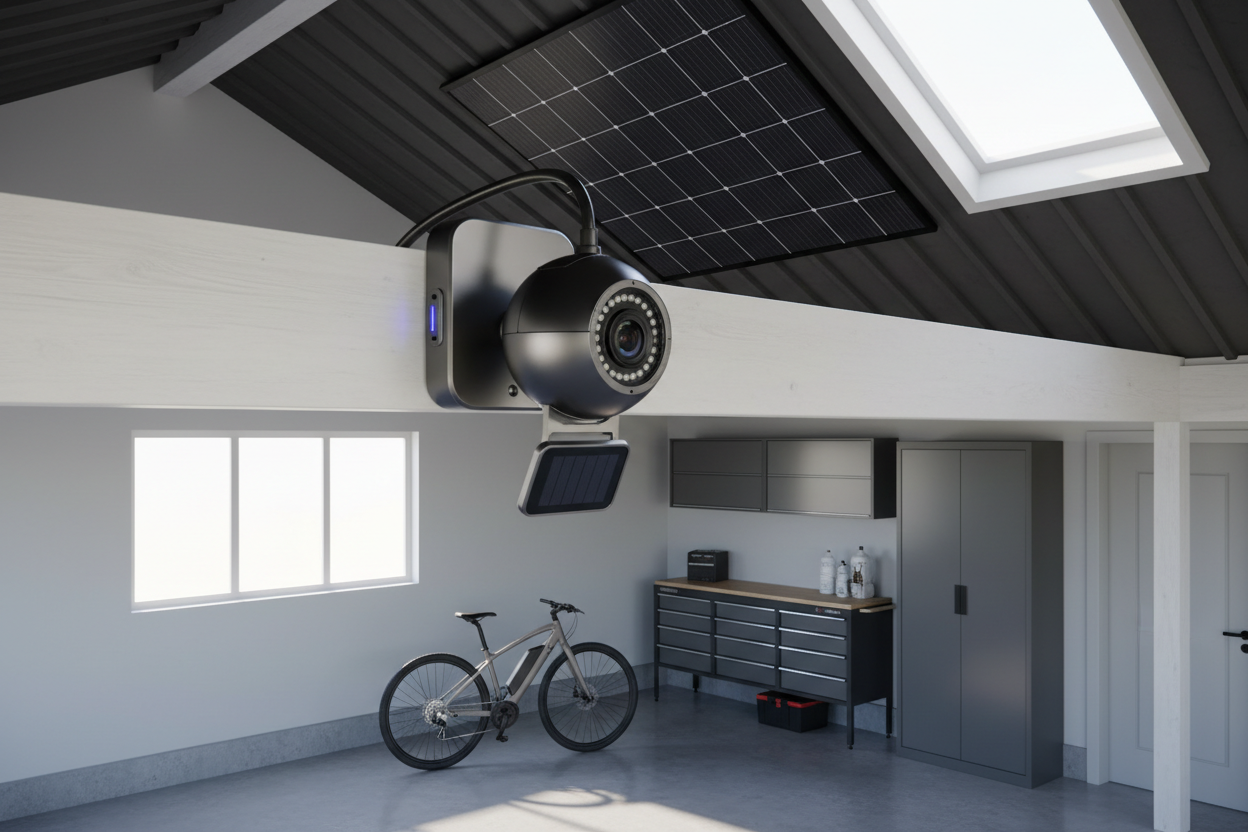Caméra de surveillance garage sans électricité en 2026 : solutions solaires et batterie