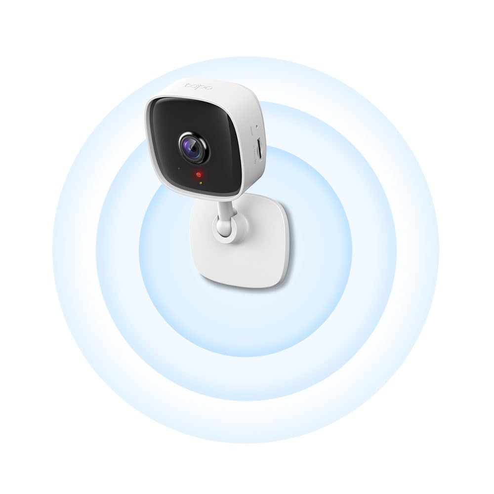 Tapo C110 Caméra de Surveillance WiFi intérieure 2K 3MP, Audio bidirectionnel, détection de Mouvement, Alarme sonore et Lumineuse, Vision Nocturne, Compatible avec Alexa, Google Assistant