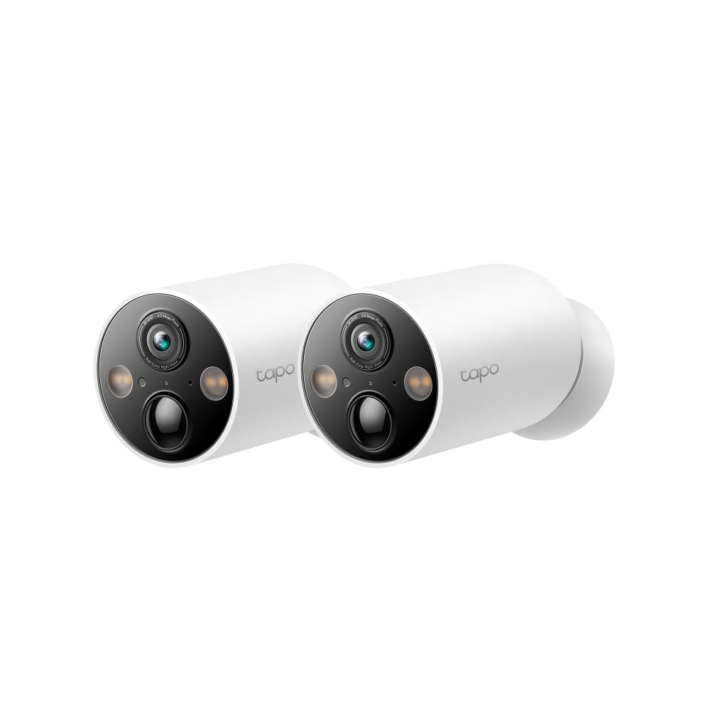 Tapo C425 2.5K 4MP Caméra de Surveillance WiFi Extérieure sans Fil Batterie 10 000mAh Lot de 2, Autonomie de 300j, AI Détection, Vision Nocturne en Couleur, IP66 Etanche, Aucune hub requis