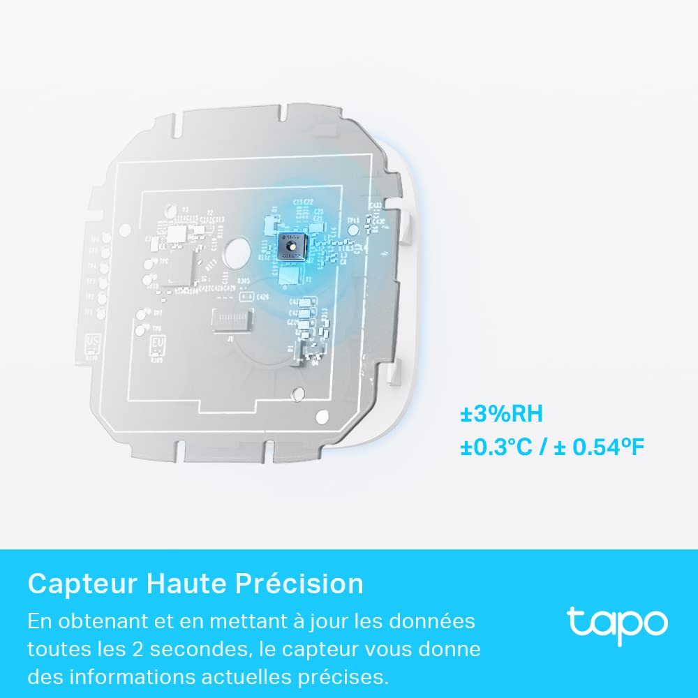 Tapo Détecteur de Mouvement Intelligent Tapo T110, pour la sécurité des fenêtres/Portes, durée de Vie de la Batterie de 1 an et Plus, Notification d'application instantanée, Hub requis