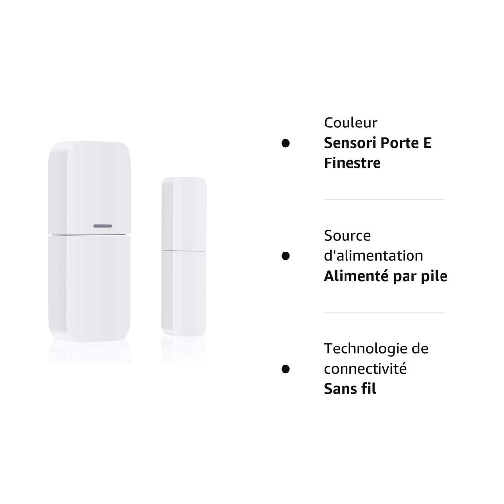 AGSHOME Kit Alarme Maison sans Fil avec Caméra WiFi 1080P, Système d’Alarme Connecté 9 Pièces, Sirène 120 DB, WiFi 2.4GHz, Compatible Alexa