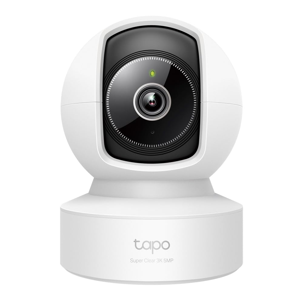 Tapo 2.5K(4MP) Caméra de Surveillance WiFi intérieure 360°, Détection Humaine AI Suivi Intelligent, Sirène et détection de Mouvement, Audio bidirectionnel, Compatible Alexa pour Bébé/Animaux C220