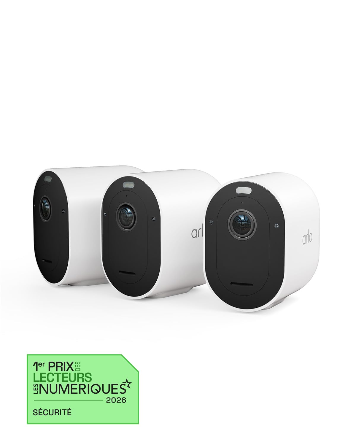 ARLO Pro 5 2K, Caméra de Surveillance WiFi Extérieure sans Fil, Détection par IA, Vision Nocturne Couleur, Audio bidirectionnel, Compatible avec Alexa, Essai Secure Inclus, 2 Caméras
