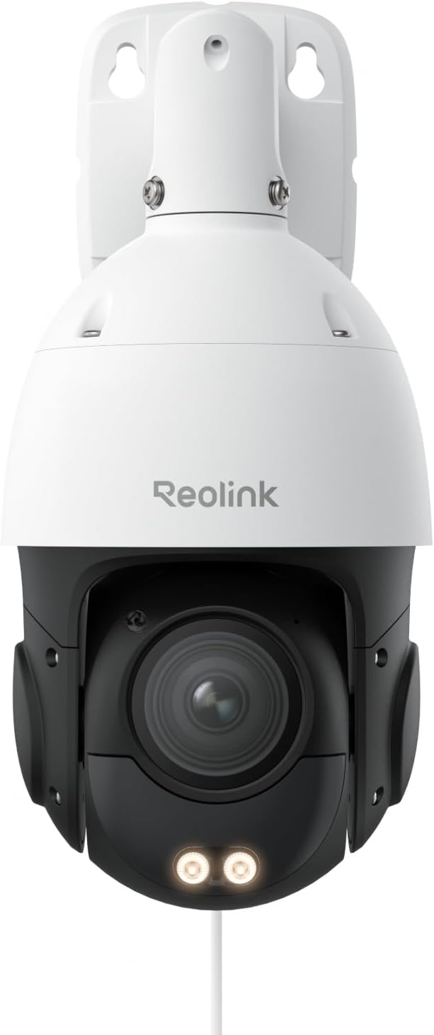 Reolink 4K PTZ Caméra Surveillance PoE, Zoom Optique 3D 16X, Pan 360°+Tilt 90°, Suivi Automatique, Vision Nocturne Jusqu'à 80m, Détection de Personne/Véhicule/Animal, Audio Bidirectionnel, RLC-823S2