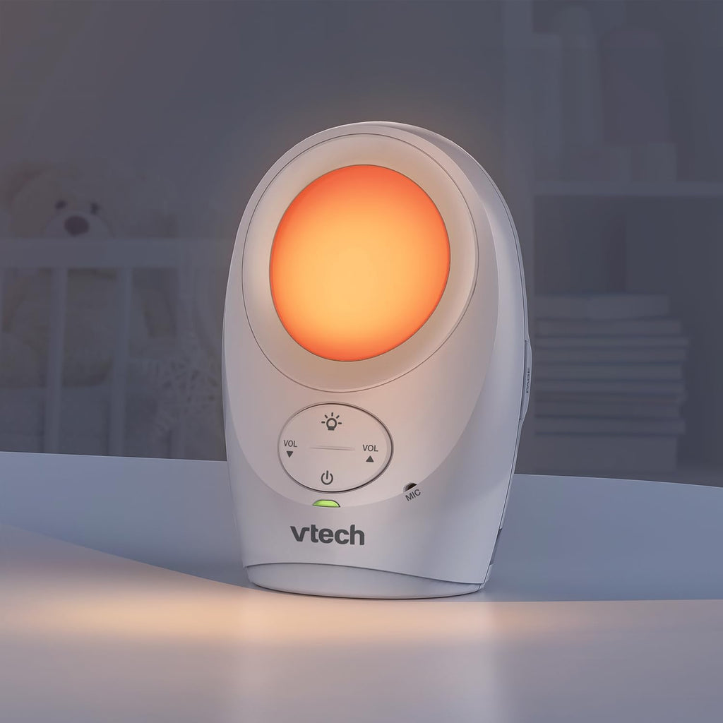 VTech DM1111 Babyphone Audio Numérique – Technologie DECT, Affichage du Niveau de Bruit, Clip Ceinture et Bien Plus – Unité Parentale et Unité Bébé