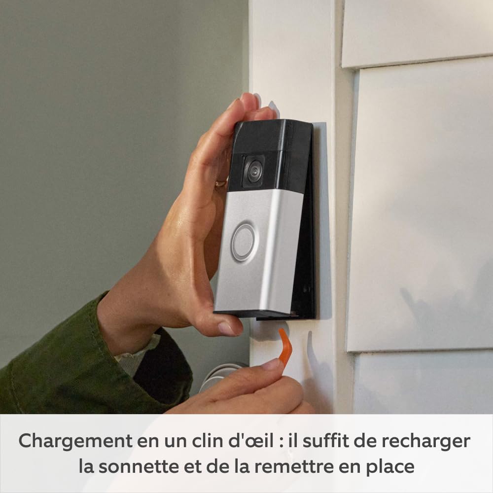 Ring sonnette vidéo sans fil (Battery Video Doorbell) avec vidéo HD en plan moyen + Nouvelle Ring caméra extérieure Plus sans fil (Outdoor Camera Plus)