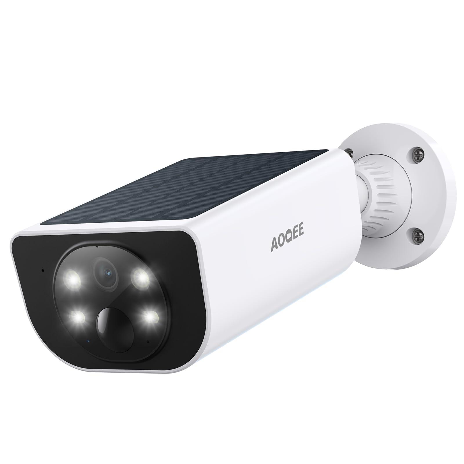 AOQEE Camera Surveillance WiFi Exterieure sans Fil - 2K Camera Exterieur Batterie Panneau Solaire intégré, Étanche IP65, PIR détection, Détection Humaine AI, Vision Nocturne Couleur, Compatible Alexa