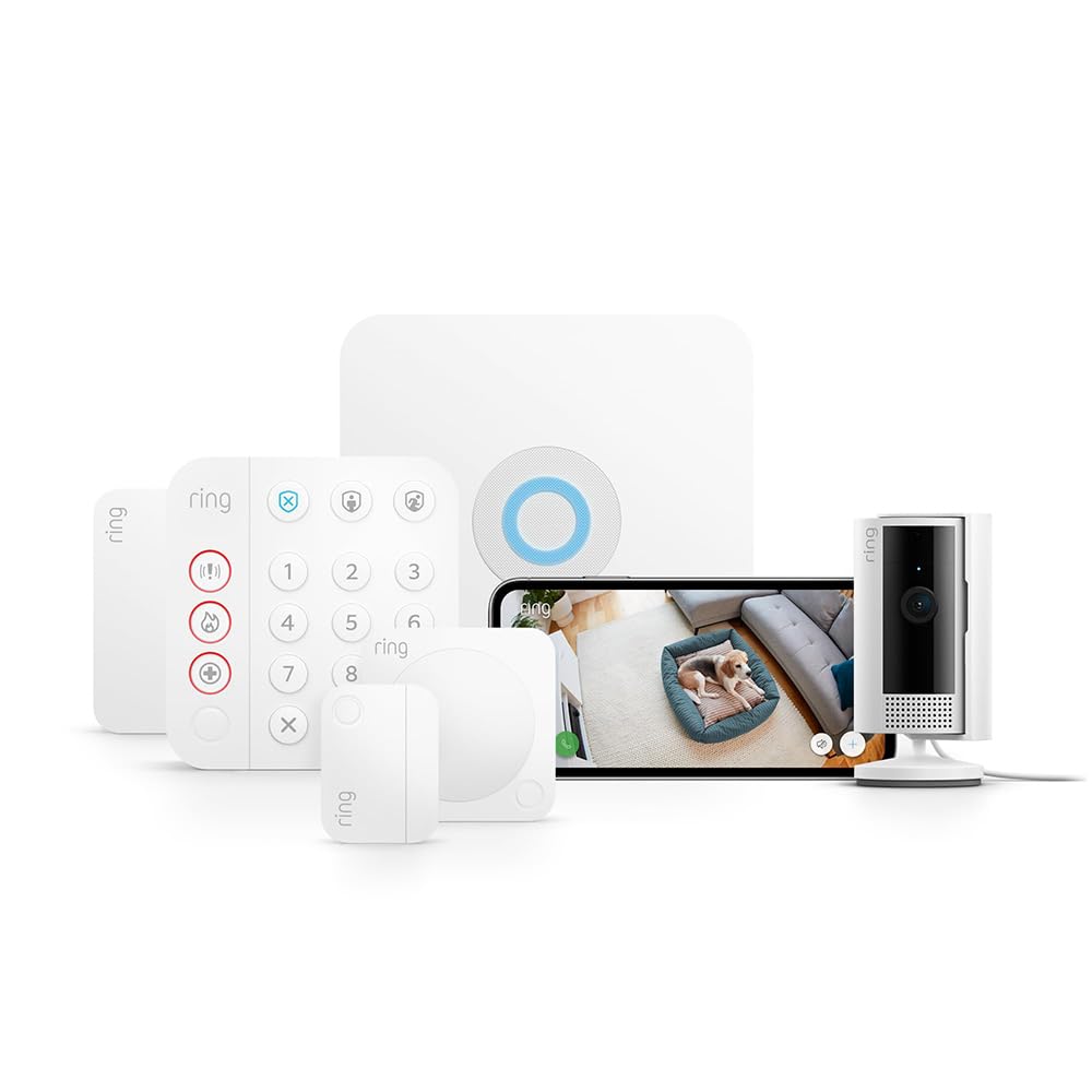Kit Ring Alarm - S + sirène extérieure | Alarme de maisonsans fil connectée, système de sécurité avec surveillance assistée en option | Sans engagement à long terme, Fonctionne avec Alexa