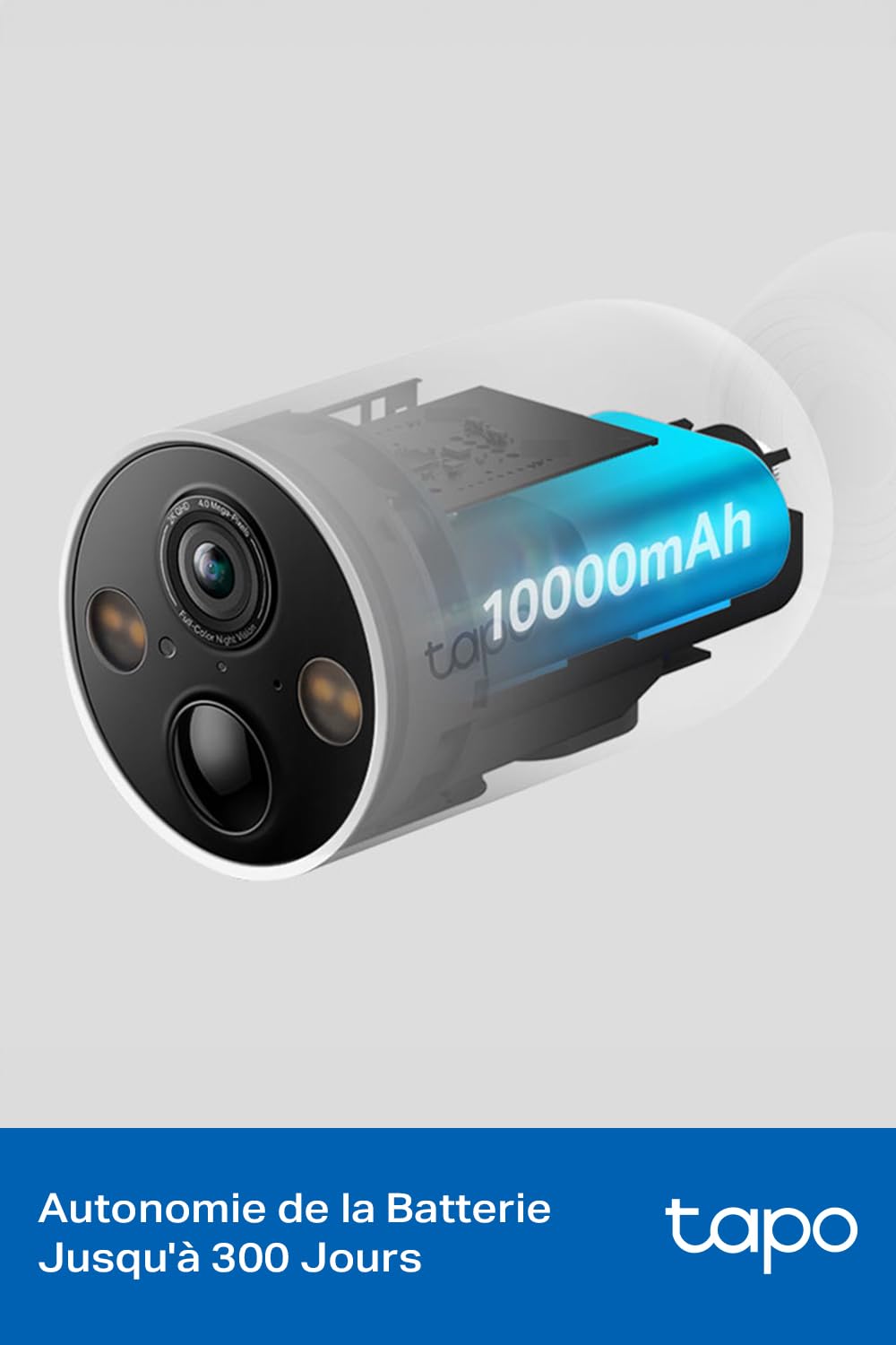 Tapo C425 2.5K 4MP Caméra de Surveillance WiFi Extérieure sans Fil Batterie 10 000mAh Lot de 2, Autonomie de 300j, AI Détection, Vision Nocturne en Couleur, IP66 Etanche, Aucune hub requis
