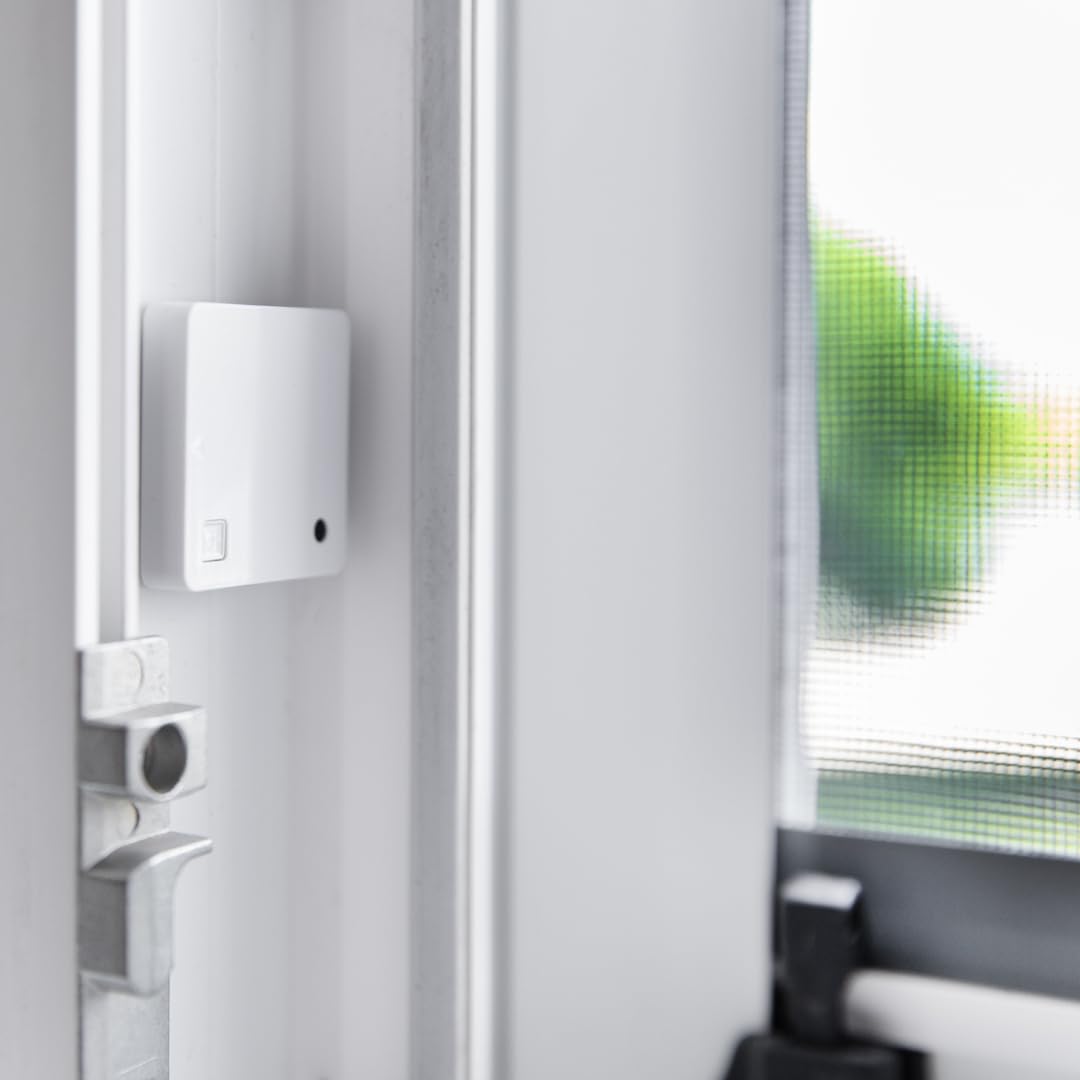 Shelly Blu Door/Window Noir - Détecteur d’Ouverture Porte/fenêtre Bluetooth, Alarme Sécurité Maison, Capteur lumière et Angle d'inclinaison, Pile 2 Ans, Cryptage