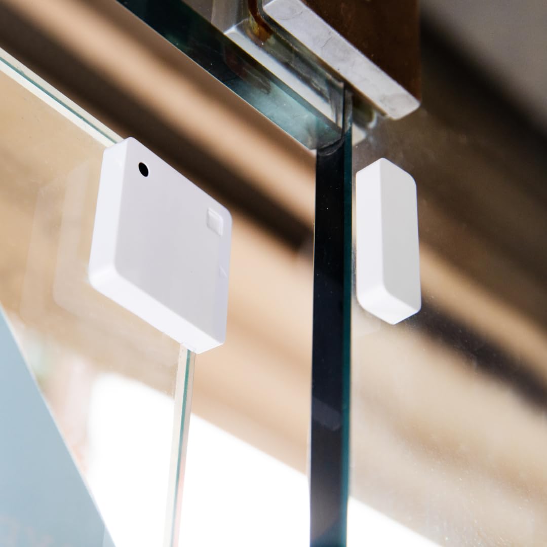 Shelly Blu Door/Window Noir - Détecteur d’Ouverture Porte/fenêtre Bluetooth, Alarme Sécurité Maison, Capteur lumière et Angle d'inclinaison, Pile 2 Ans, Cryptage