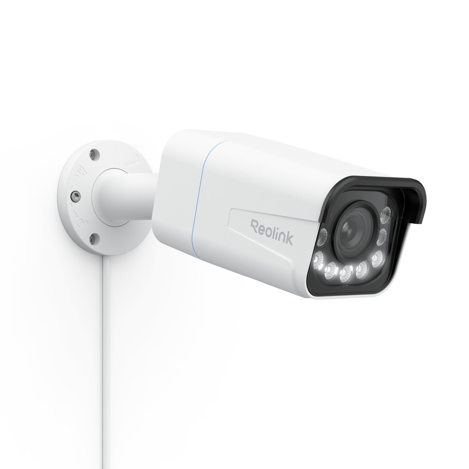 Reolink 4K Caméra de Surveillance Extérieure PoE avec Zoom Optique 5X, Vision Nocturne en Couleur, Audio Bidirectionnel, Détection de Personne/Véhicule, Alerte de Mouvement, Time-Lapse, RLC-811A