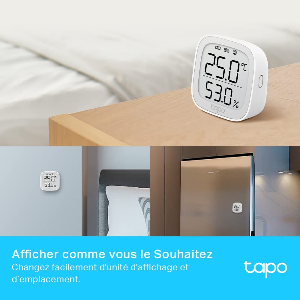 Tapo Détecteur de Mouvement Intelligent Tapo T110, pour la sécurité des fenêtres/Portes, durée de Vie de la Batterie de 1 an et Plus, Notification d'application instantanée, Hub requis