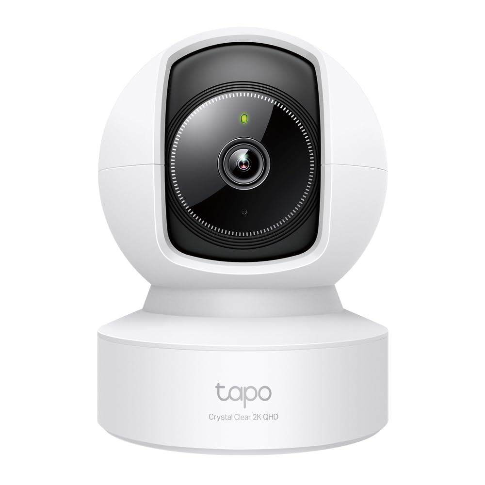 Tapo 2.5K(4MP) Caméra de Surveillance WiFi intérieure 360°, Détection Humaine AI Suivi Intelligent, Sirène et détection de Mouvement, Audio bidirectionnel, Compatible Alexa pour Bébé/Animaux C220