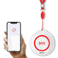 SINGCALL Tuya WiFi Smart Bouton d'urgence SOS, Alarme Personnelle pour Personnes Agées/Enfants/Patients,Téléavertisseur Rechargeable pour Aidants à Domicile,WiFi 2.4Ghz Uniquement, sans Abonnement