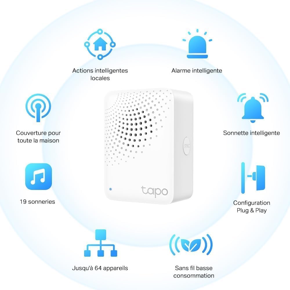 Tapo Détecteur de Mouvement Intelligent Tapo T110, pour la sécurité des fenêtres/Portes, durée de Vie de la Batterie de 1 an et Plus, Notification d'application instantanée, Hub requis