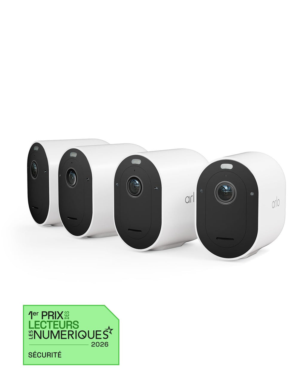 ARLO Pro 5 2K, Caméra de Surveillance WiFi Extérieure sans Fil, Détection par IA, Vision Nocturne Couleur, Audio bidirectionnel, Compatible avec Alexa, Essai Secure Inclus, 2 Caméras