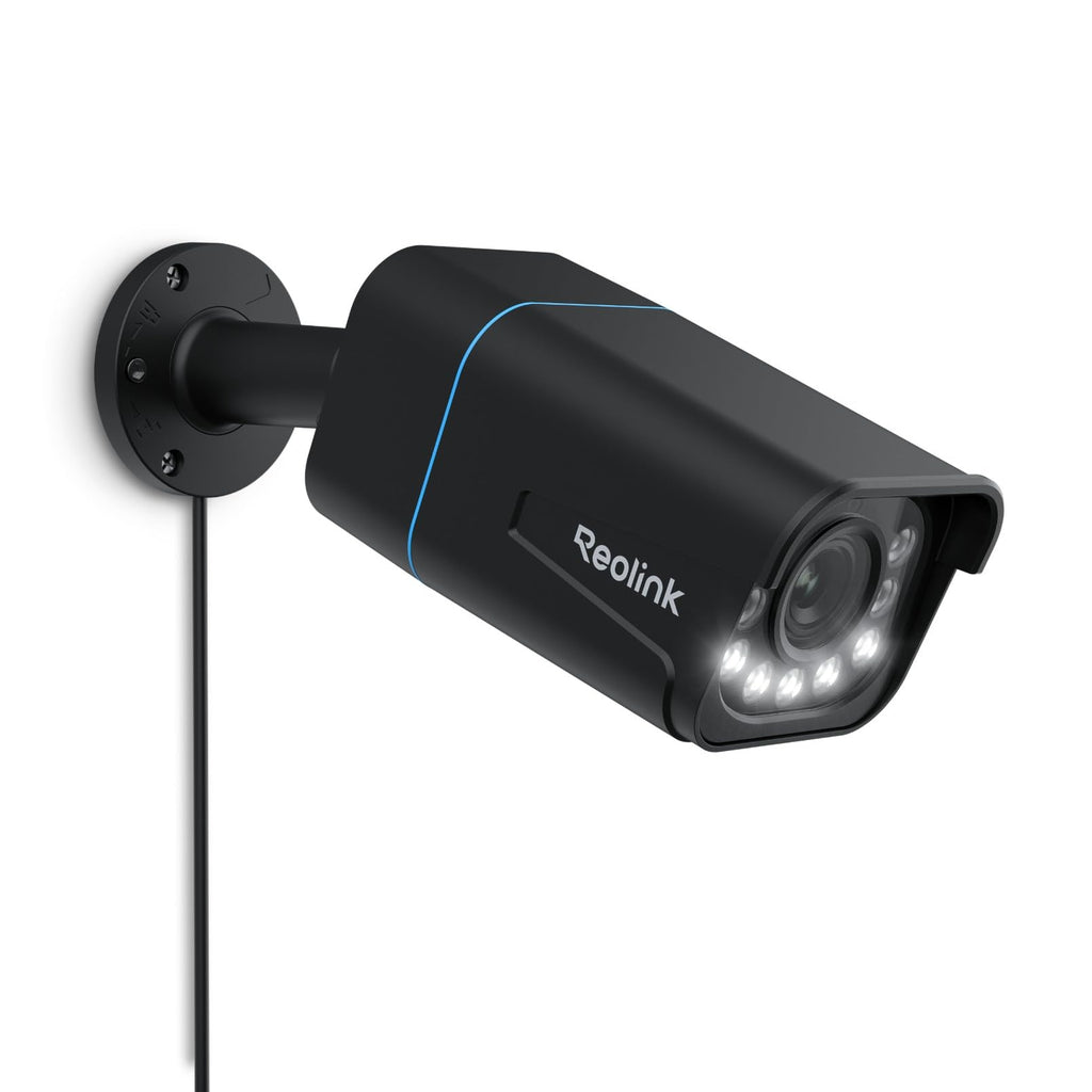 Reolink 4K Caméra de Surveillance Extérieure PoE avec Zoom Optique 5X, Vision Nocturne en Couleur, Audio Bidirectionnel, Détection de Personne/Véhicule, Alerte de Mouvement, Time-Lapse, RLC-811A