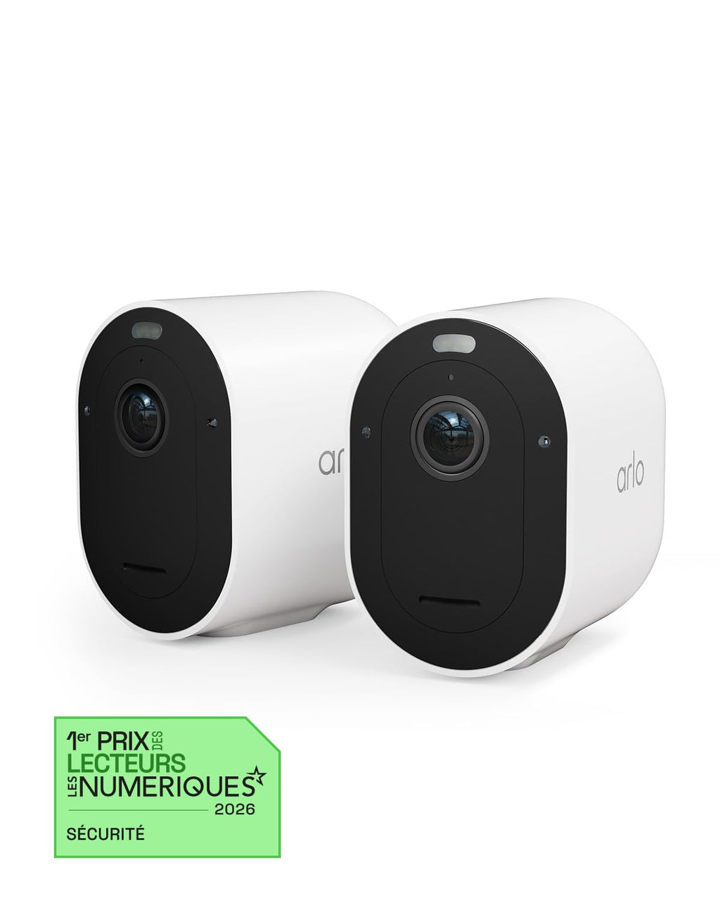 ARLO Pro 5 2K, Caméra de Surveillance WiFi Extérieure sans Fil, Détection par IA, Vision Nocturne Couleur, Audio bidirectionnel, Compatible avec Alexa, Essai Secure Inclus, 2 Caméras