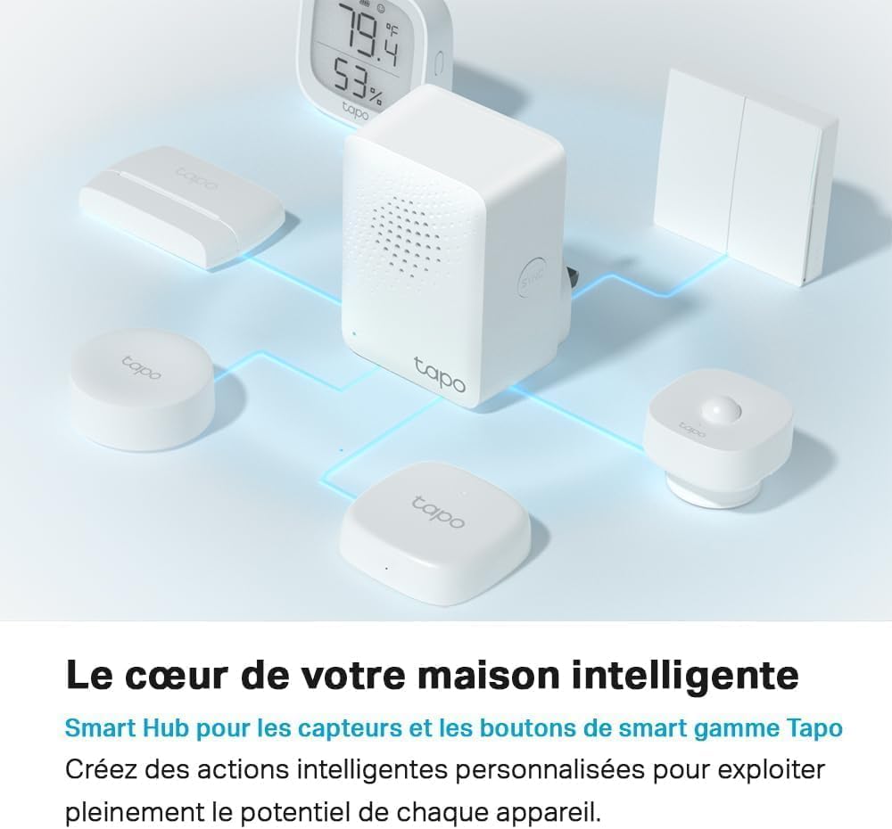 Tapo Détecteur de Mouvement Intelligent Tapo T110, pour la sécurité des fenêtres/Portes, durée de Vie de la Batterie de 1 an et Plus, Notification d'application instantanée, Hub requis