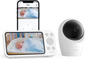 Babyphone eufy E20 avec caméra 2K HD, écran 5" 720p, avec ou sans Wi-FI, contrôle Via l'application ou Le Moniteur, Panorama-Inclinaison, Zoom x 4, caméra Portable avec Batterie intégrée, alertes