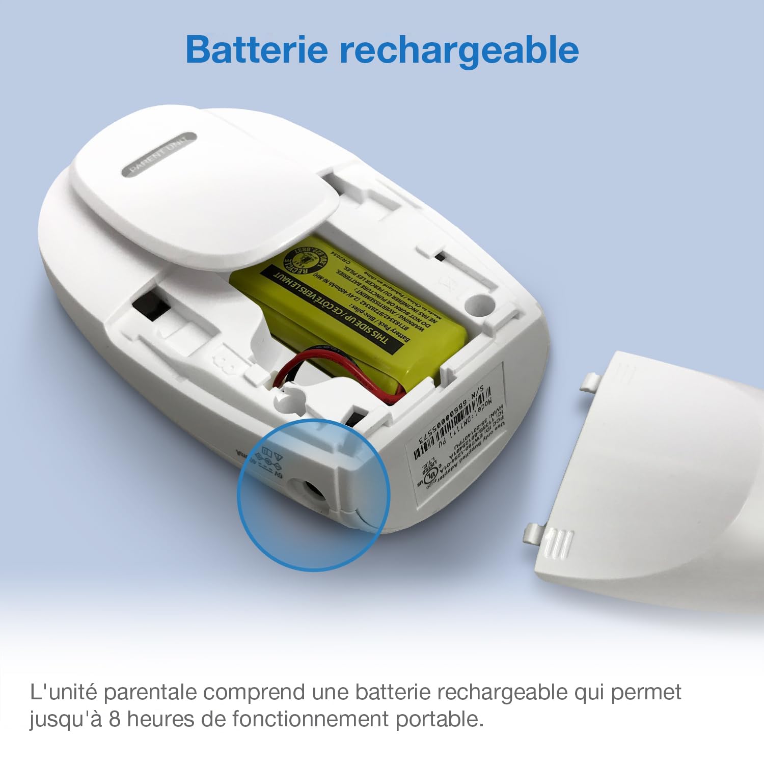 VTech DM1111 Babyphone Audio Numérique – Technologie DECT, Affichage du Niveau de Bruit, Clip Ceinture et Bien Plus – Unité Parentale et Unité Bébé