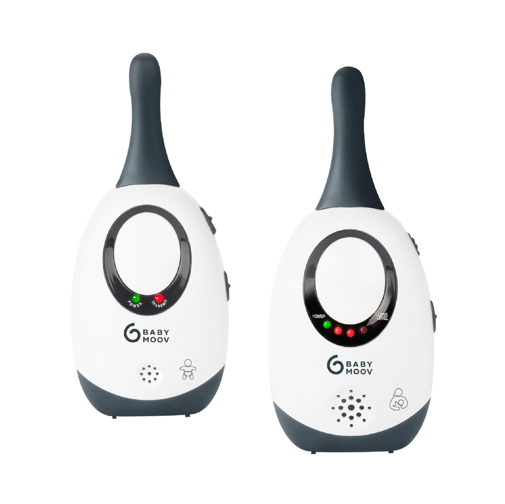 Babymoov Simply Care Babyphone Audio avec Fonction VOX, Double Alarme et 2 Adaptateurs, Portée 300m