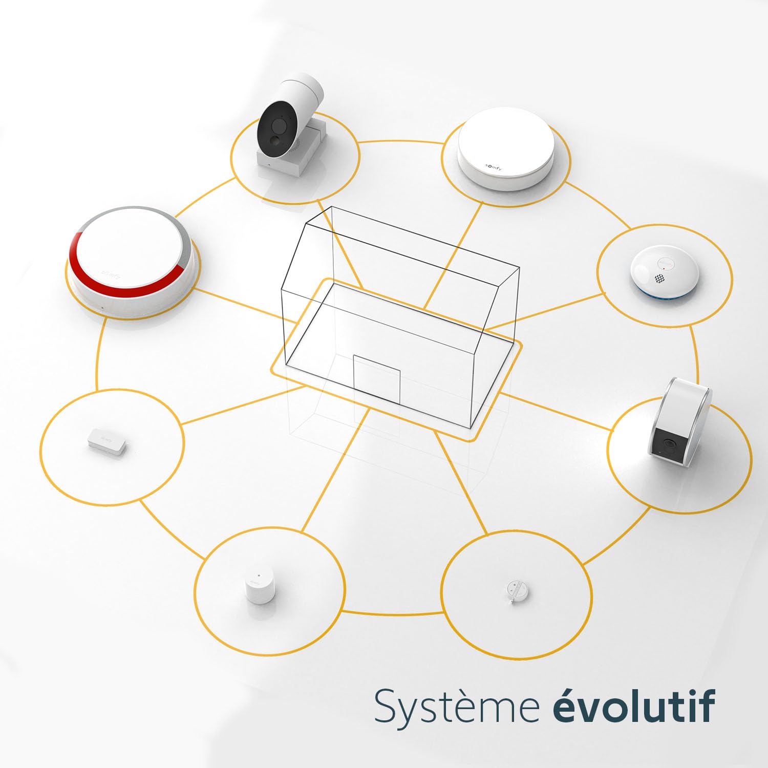 Somfy 1875279 - Home Alarm Essential Starter Pack - Système d'Alarme Maison sans Fil Connecté WiFi - 1 IntelliTAG - 1 détecteur de Mouvement - 1 Badge - Compatible Alexa, Assistant Google et Tahoma