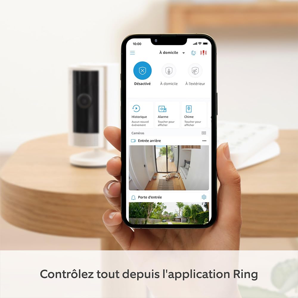 Kit Ring Alarm M + caméra intérieure (Indoor Camera, 2e gén.) | Alarme de maison sans fil connectée, système de sécurité avec surveillance assistée en option | Sans engagement à long terme