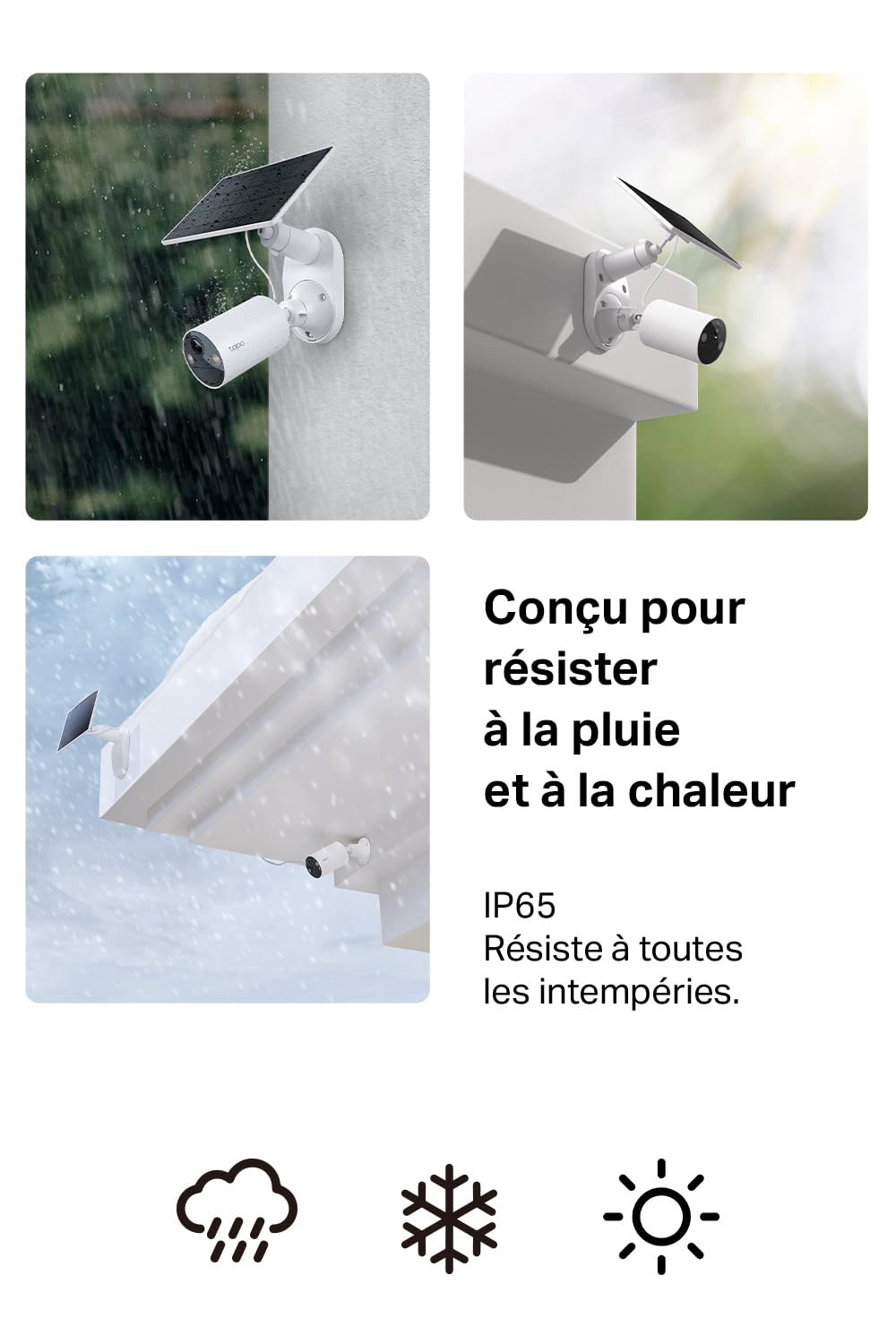 Tapo C410 KIT 2K(3MP) Caméra de Surveillance WiFi Extérieure sans Fil Solaire, Autonomie permanente de la Batterie, Personne Détection, Vision Nocturne en Couleur, IP65 Etanche, Aucune hub requis