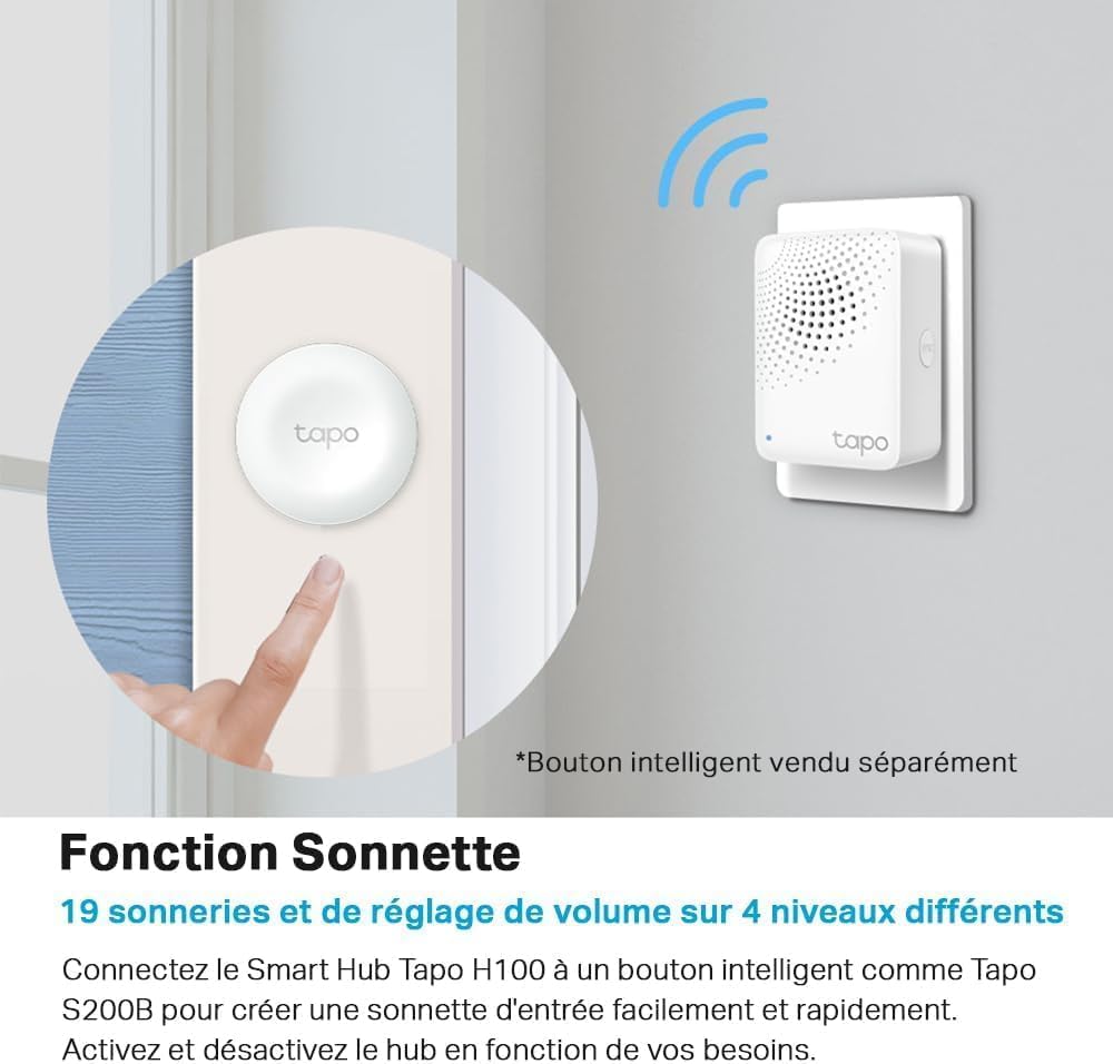 Tapo Détecteur de Mouvement Intelligent Tapo T110, pour la sécurité des fenêtres/Portes, durée de Vie de la Batterie de 1 an et Plus, Notification d'application instantanée, Hub requis