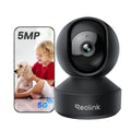 Reolink 3K 5MP Caméra Surveillance WiFi Intérieure 360° PT, Suivi Automatique, Détéction de Personne/Animal/Pleurs de Bébé, Wi-FI 2,4/5 GHz, Vision Nocturne, Audio Bidirectionnel, E1 Pro
