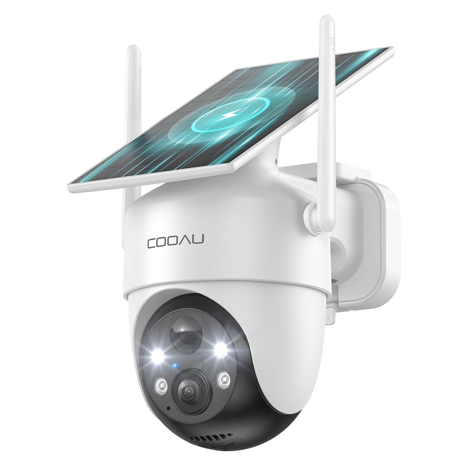 COOAU 2K Camera Surveillance WiFi Exterieure sans Fil | Caméra Solaire 3MP 360° PTZ, Wi-FI 6, Détection PIR Intelligente, Alarme Anti-Intrusion, Installation Facile, Recharge Basse Luminosité, IP66