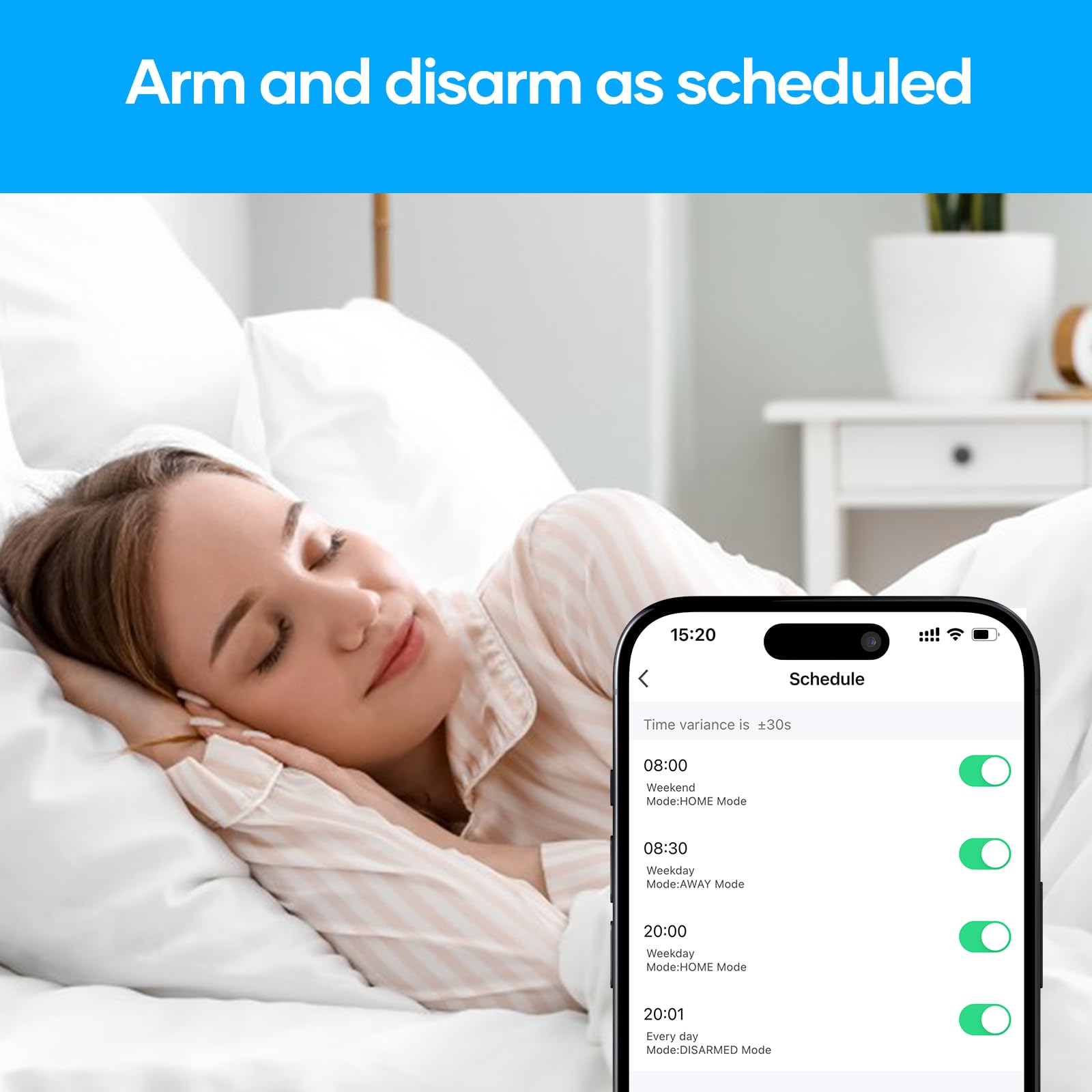 AGSHOME Alarme Maison sans Fil 15 Pack WiFi Alarme Sécurité Système Cambrioleur sans Fil 120DB, Kits de sécurité pour la Maison, Extensible à volonté-Compatible avec Alexa, Google Assistant