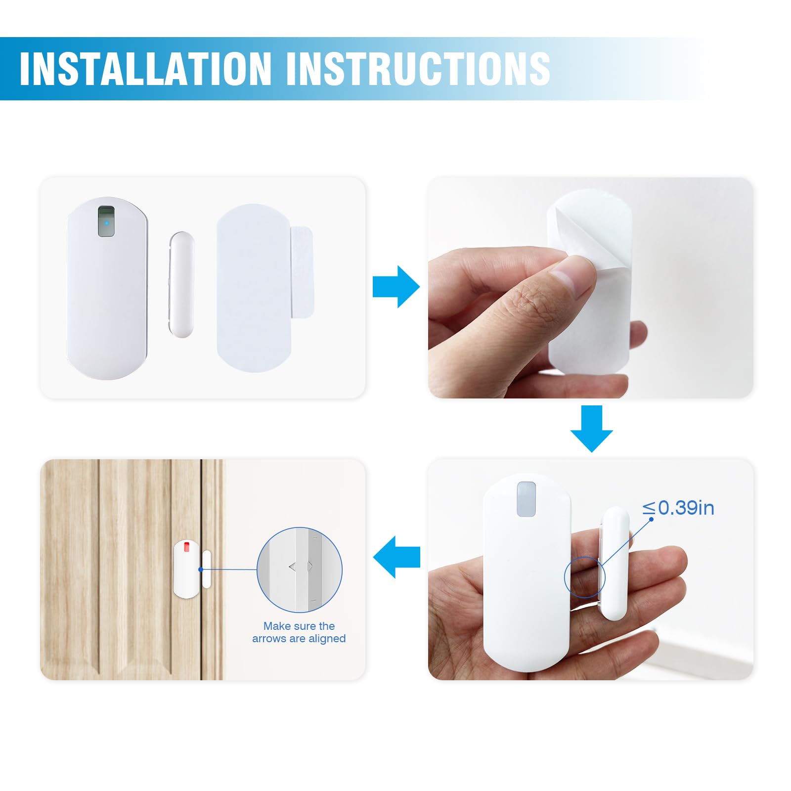 YISEELE Alarme Maison sans Fil: Connexion Wi-FI 5 GHz - Complet Sirène 125dB - Capteur Infrarouge (PIR) Anti-Animaux - 10 Capteurs Porte/Fenêtre - 2 Télécommandes - Hub - Compatible Alexa & Google