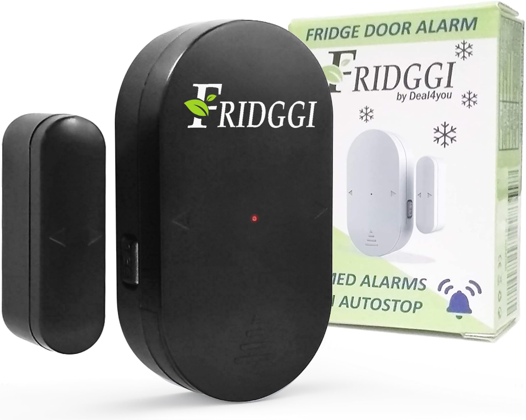 Mini Alarme de Porte Frigo et réfrigérateur, Alertes avec délai incrémental à 60, 120 et 180 Secondes, Carillon ou Sirène 80 à 110 DB, Rappel de Porte Ouverte. (Blanc)