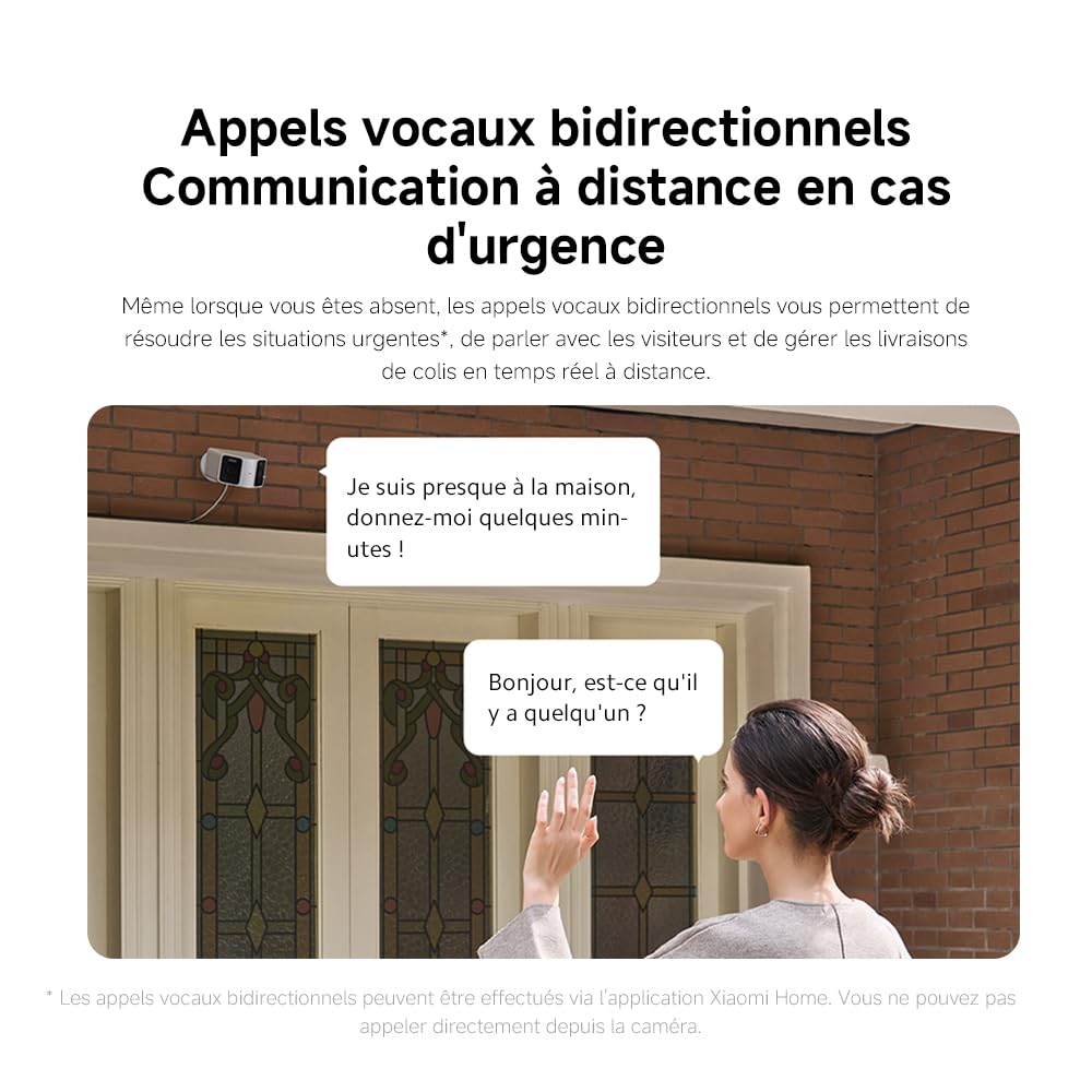 XIAOMI C201 1080p HD, caméra de sécurité, WiFi 6, 360° Panorama, Vision Nocturne Couleur, Protection Objectif, Audio bidirectionnel, babyphone, caméra Animaux, Compatible avec Alexa et Google