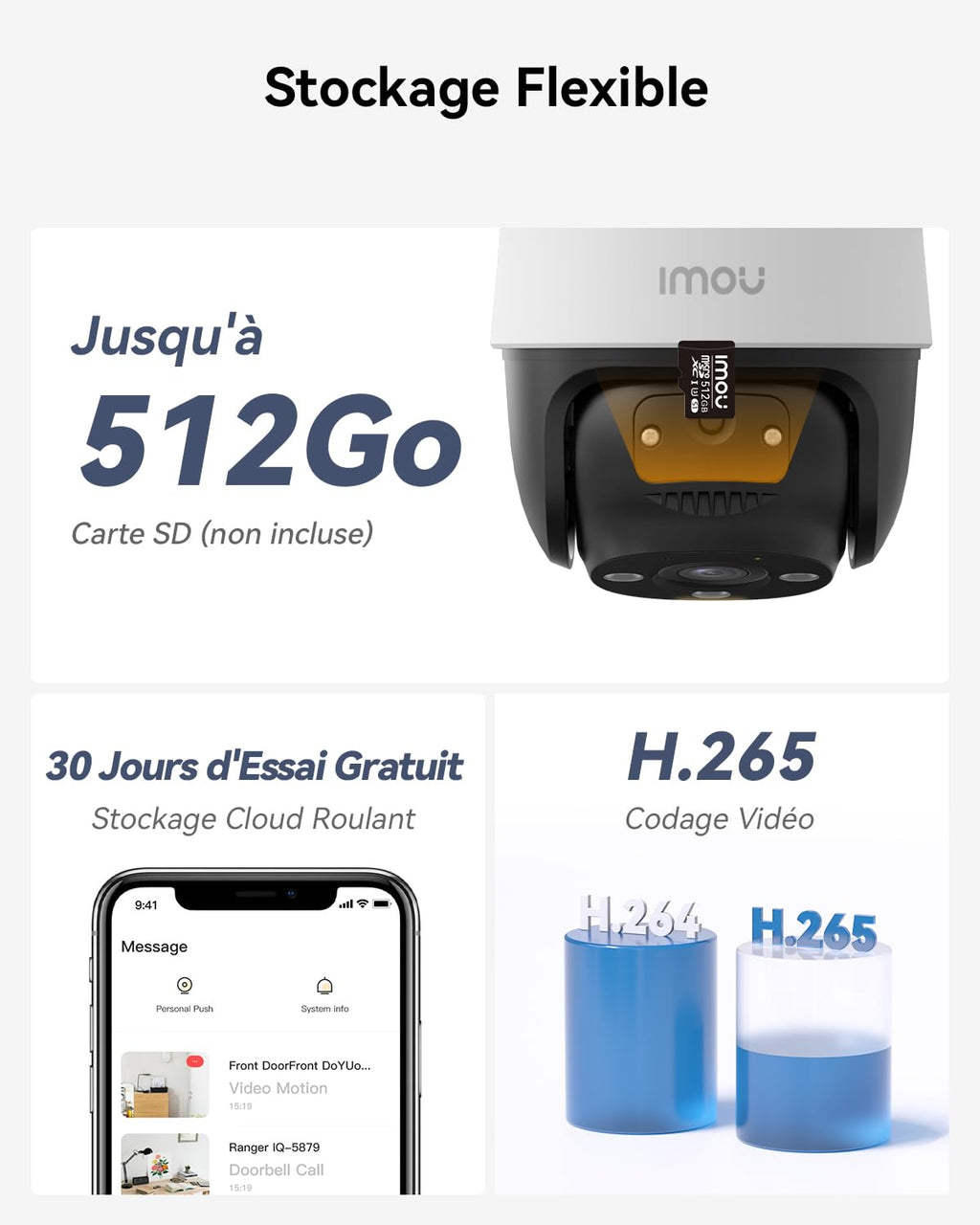 Imou 2K(3MP) Caméra Surveillance WiFi Extérieure 360°, Vision Nocturne Couleur 30M, Détection des Personnes et Véhicules, Suivi Intelligent, Étanche IP66, WiFi 2.4GHz et Wi-FI 6, Audio Bidirectionnel