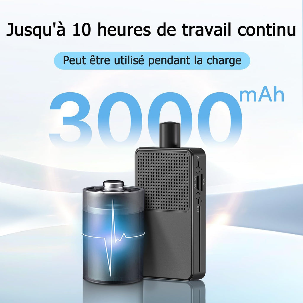 Digimore Mini Camera Espion sans Fil, WiFi Camera Surveillance 10h Enregistrement Continu, Stockage Cloud Gratuit, Batterie 3000Mah, Détection Mouvement & Vision Nocturne, Intérieur/Extérieur