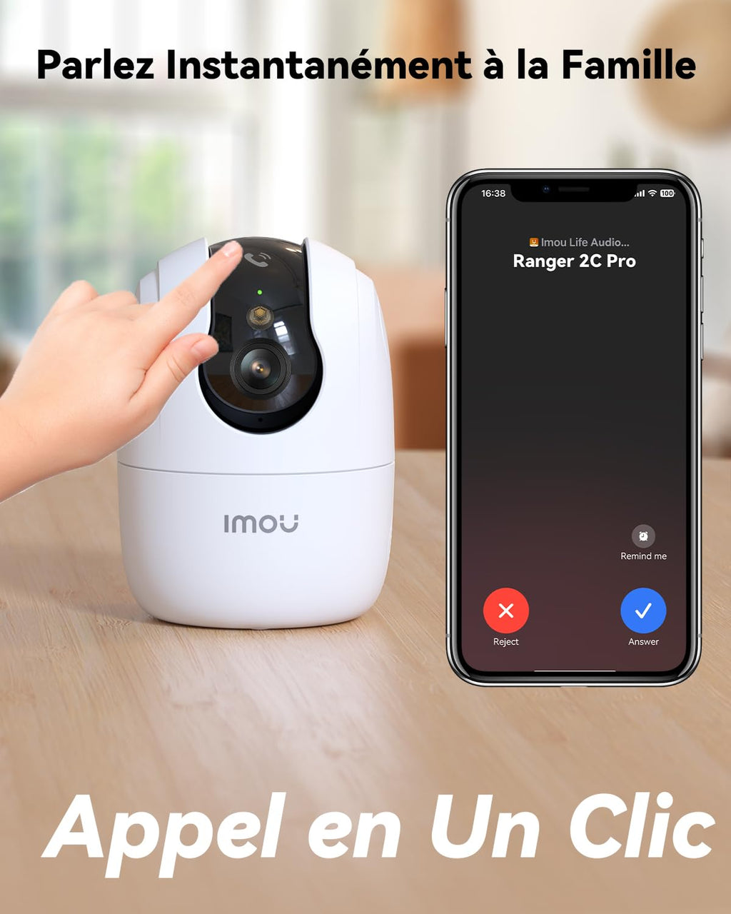 Imou 2K(3MP) Caméra Surveillance WiFi Intérieur 360°, Wi-Fi 6 Double-Bande(2.4G/5GHz), Vision Nocturne Couleur, Détection de Personnes/Animaux,Suivi Intelligent,Compatible Alexa pour Bébé/Chien/Maison