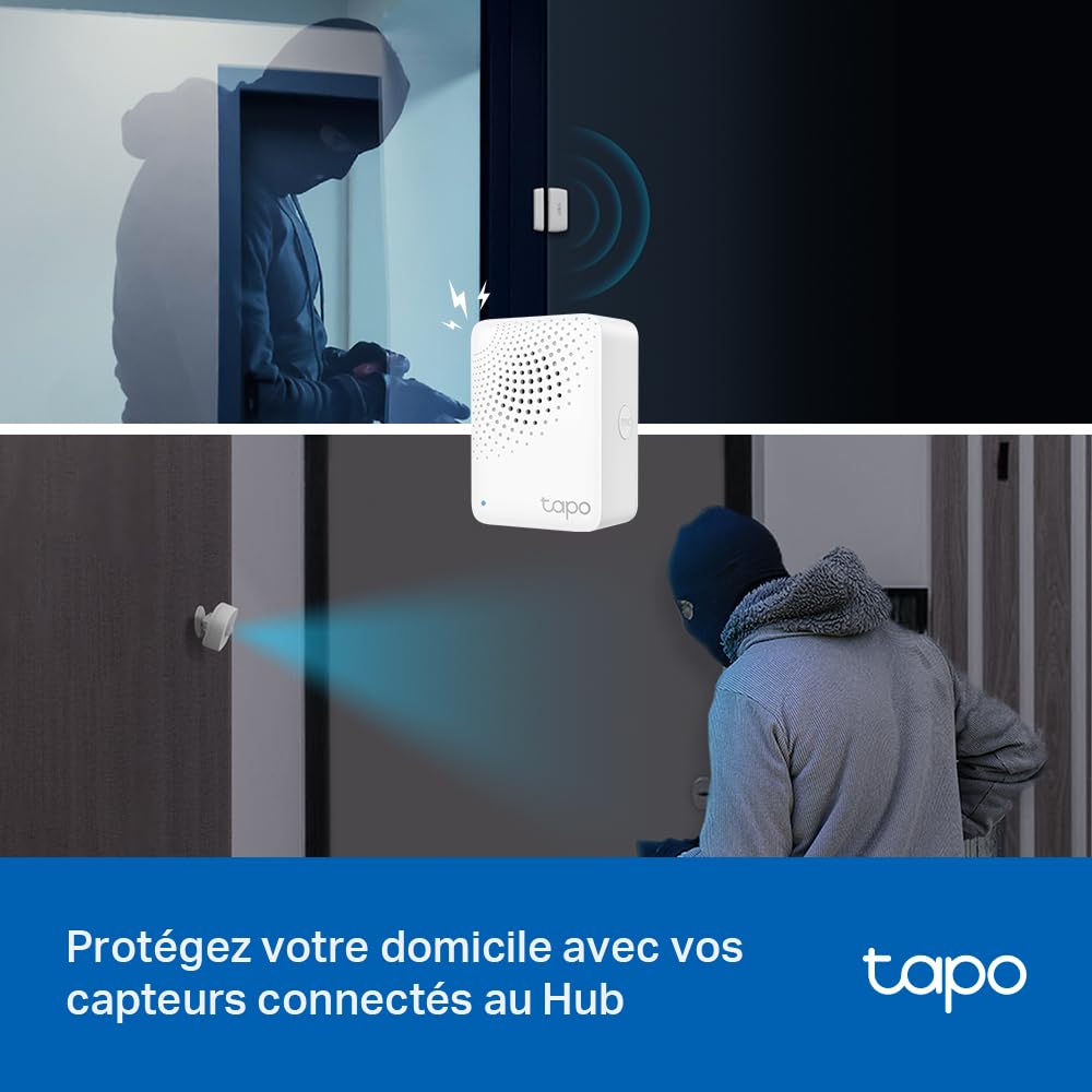 Tapo Détecteur de Mouvement Intelligent Tapo T110, pour la sécurité des fenêtres/Portes, durée de Vie de la Batterie de 1 an et Plus, Notification d'application instantanée, Hub requis