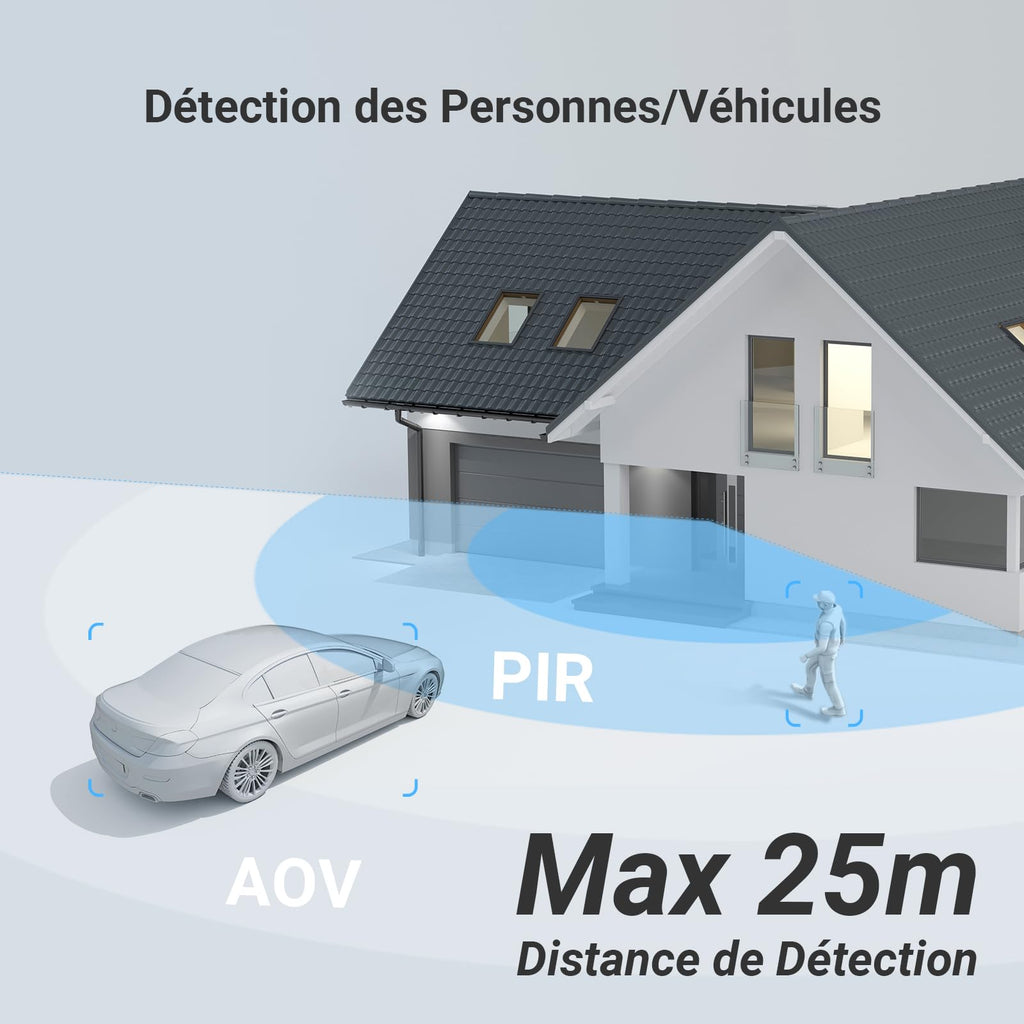 EZVIZ 4K(8MP) Caméra Surveillance WiFi Extérieure sans Fil + 5W Panneau Solaire, Détection de Personnes/Véhicules, Caméra Solaire Extérieure 360°, Mode AOV, Défense Active, CB8 Pro 4K Kit