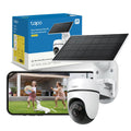 Tapo C660 Kit Caméra de Surveillance extérieure avec Panneau Solaire 4K 8MP, Vision 360°, Vision Nocturne Couleur Starlight, Batterie 10 000 mAh, détection IA, IP66, Alarme Rapide et antivol