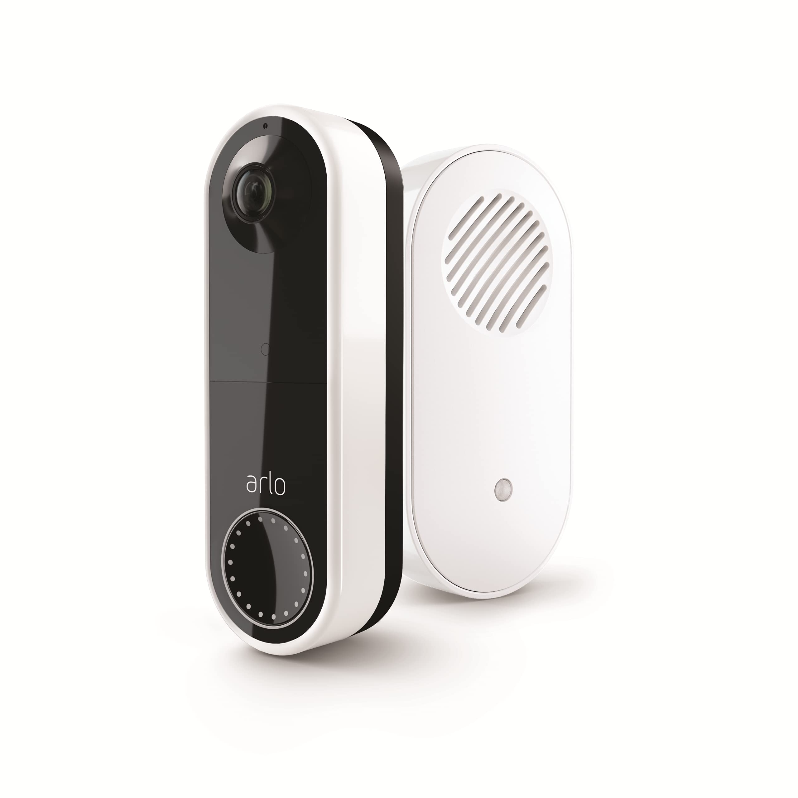 ARLO Sonnette Vidéo HD, Sonnette WiFi Extérieur Exterieure Sans Fil, Détection par IA, Vision Nocturne Couleur, Audio bidirectionnel, Compatible avec Alexa, Essai Secure Inclus