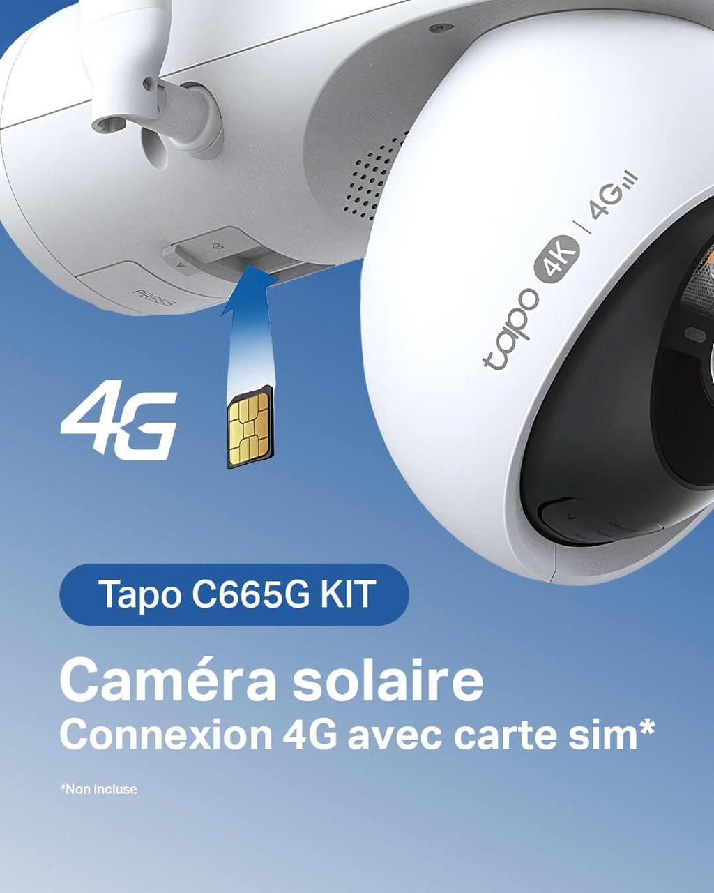 Tapo C660 Kit Caméra de Surveillance extérieure avec Panneau Solaire 4K 8MP, Vision 360°, Vision Nocturne Couleur Starlight, Batterie 10 000 mAh, détection IA, IP66, Alarme Rapide et antivol