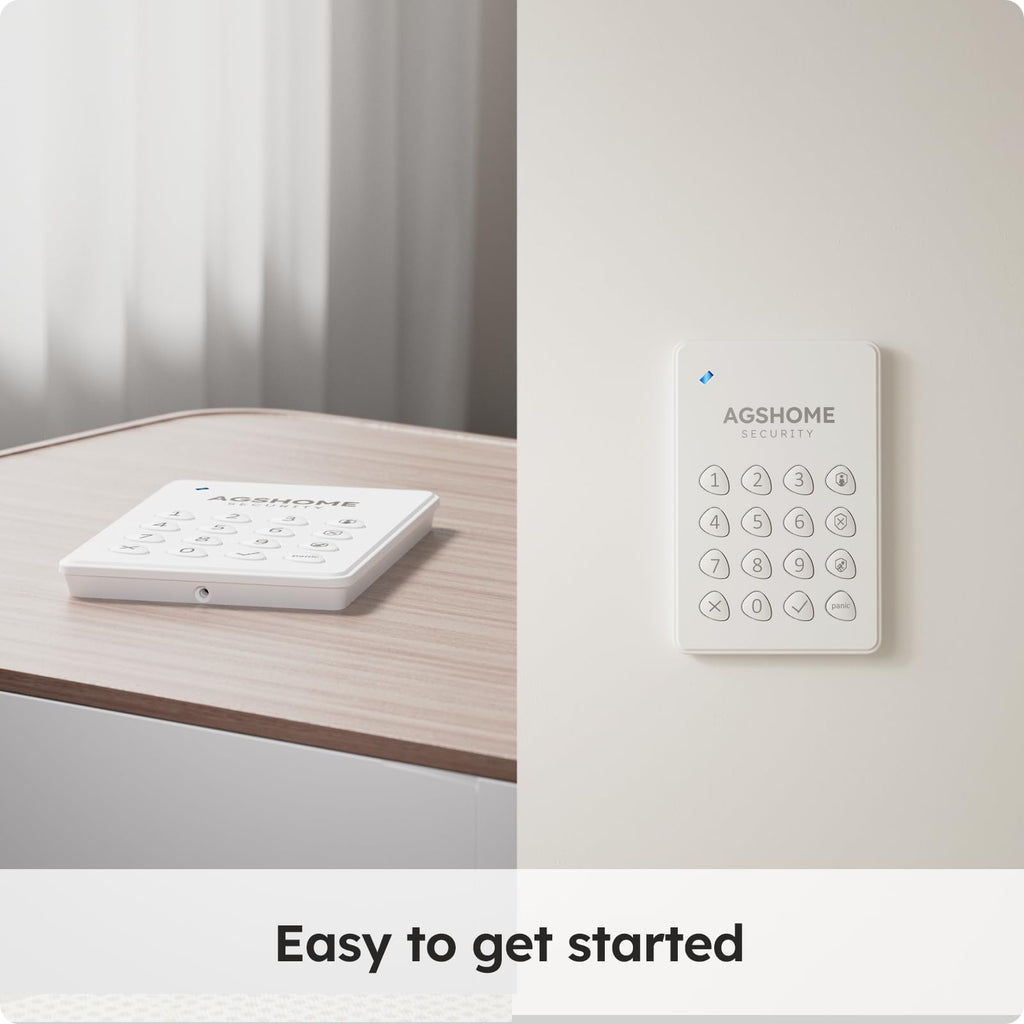 AGSHOME Alarme Maison sans Fil 15 Pack WiFi Alarme Sécurité Système Cambrioleur sans Fil 120DB, Kits de sécurité pour la Maison, Extensible à volonté-Compatible avec Alexa, Google Assistant