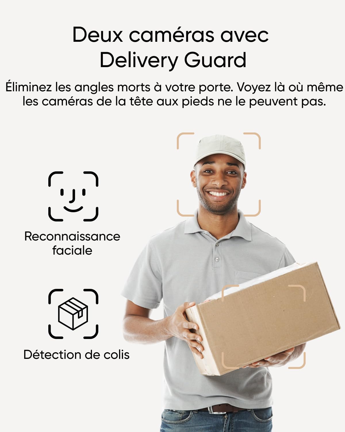 eufy Security Video Doorbell E340, caméra à Double Objectif avec Protection des Colis, Vision 2K Full HD et Vision Nocturne en Couleur, Carillon sans Fil, Stockage Local Extensible jusqu'à 128 Go