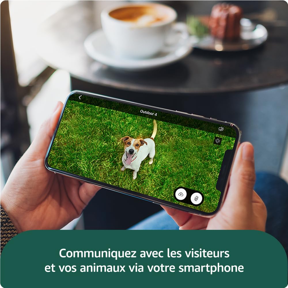 Caméra Blink Outdoor 4 : caméra de surveillance connectée HD sans fil, 2 ans d'autonomie, détection de mouvements avancée - caméra supplémentaire uniquement - IP65