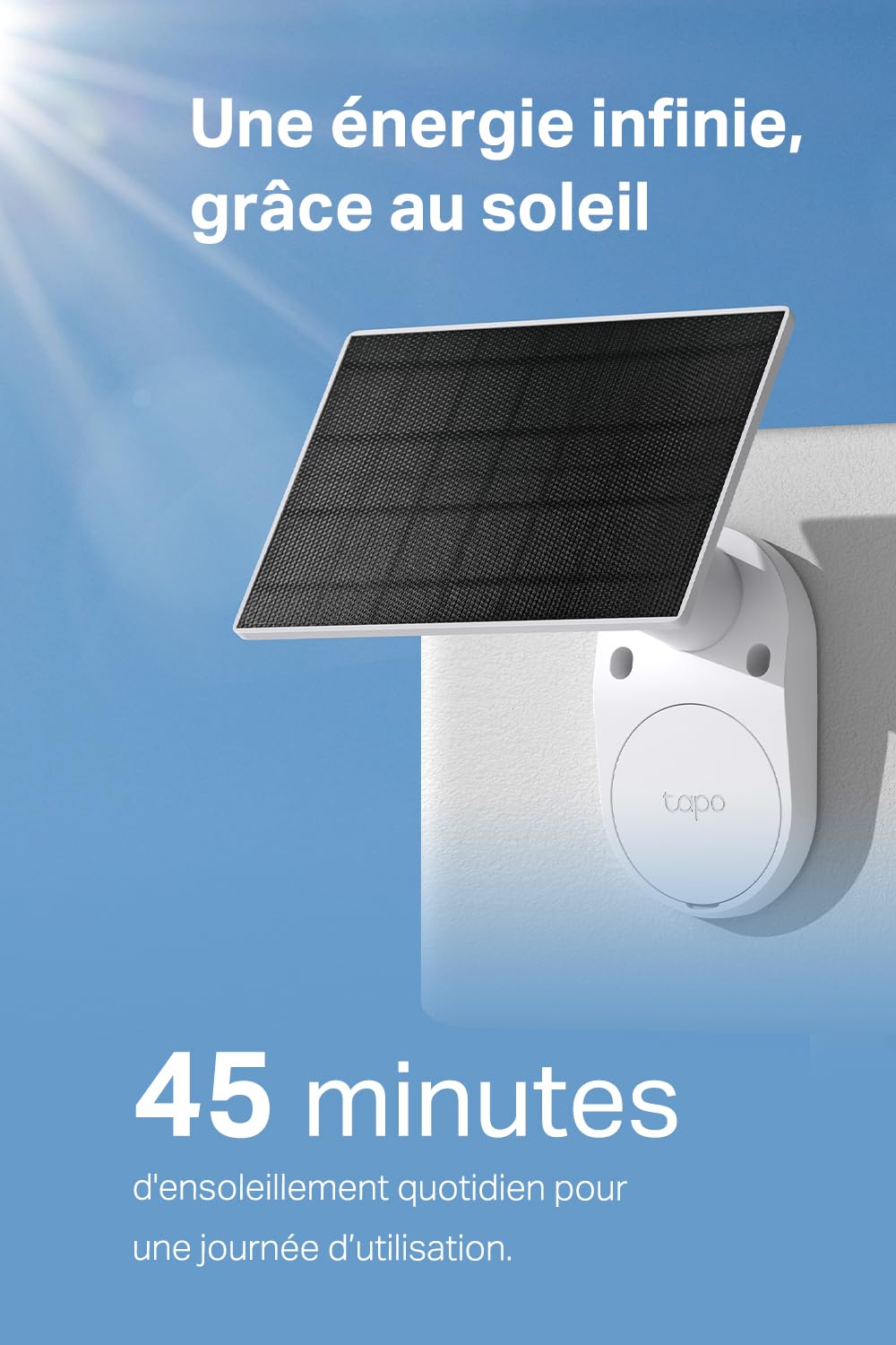 Tapo C410 KIT 2K(3MP) Caméra de Surveillance WiFi Extérieure sans Fil Solaire, Autonomie permanente de la Batterie, Personne Détection, Vision Nocturne en Couleur, IP65 Etanche, Aucune hub requis