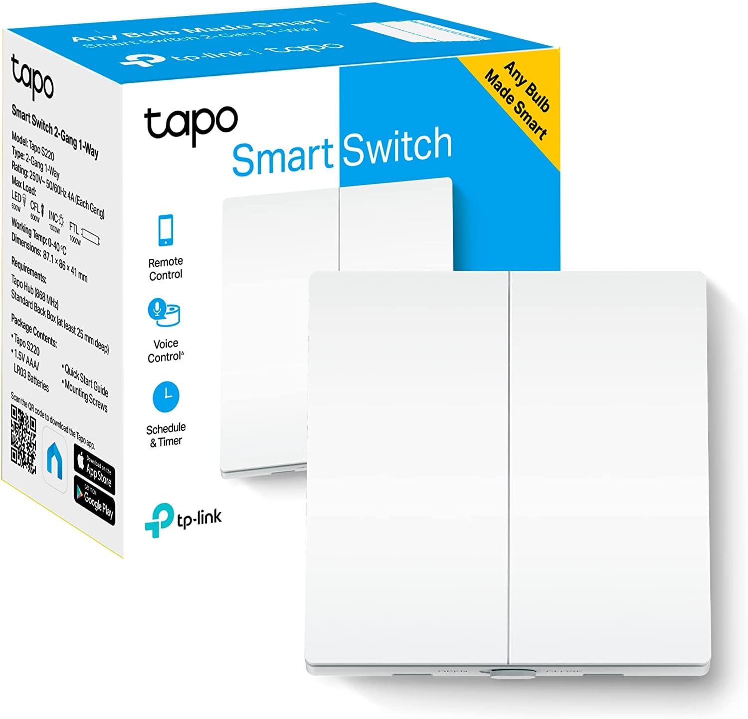 Tapo Détecteur de Mouvement Intelligent Tapo T110, pour la sécurité des fenêtres/Portes, durée de Vie de la Batterie de 1 an et Plus, Notification d'application instantanée, Hub requis